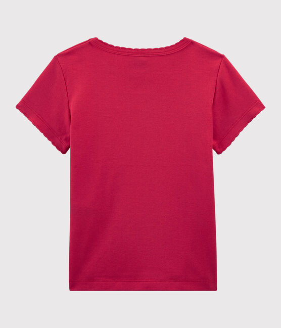 Children's Unisex Iconic Cotton T-Shirt CRANBERRY pink