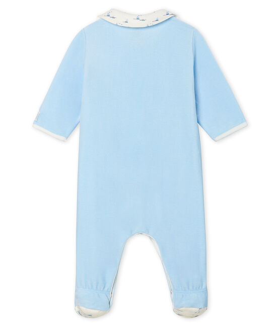 Baby Boys' Velour Sleepsuit TOUDOU blue