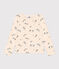 Girls' long-sleeved floral print cotton T-shirt AVALANCHE white/MULTICO