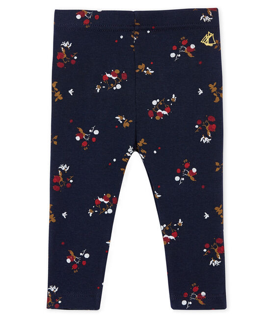 Baby girl's print leggings SMOKING blue/MULTICO white