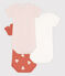 Babies' Heart Patterned Short-Sleeved Cotton Bodysuits - 3-Pack variante 1