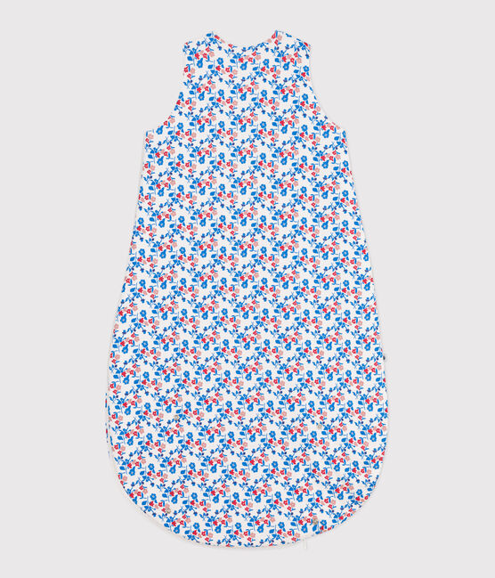 Babies' floral cotton 2 TOG sleeping bag MARSHMALLOW white/MULTICO white