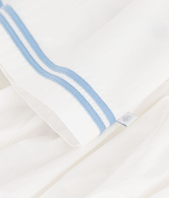 Babies' sleeveless plain cotton dress with matching bloomers MARSHMALLOW white