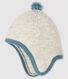Baby Boys' Marled Grey Knit Bonnet