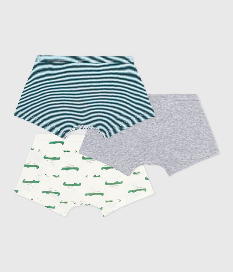 Pack of children's printed cotton boxers with covered waistbands multicolor