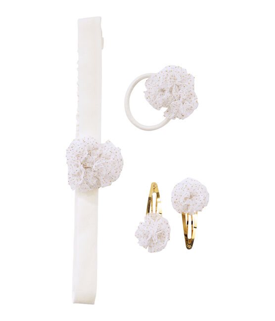 Pack of Hair Accessories MARSHMALLOW white/DORE yellow