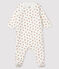 Babies' Fox Print Fleece Sleepsuit MARSHMALLOW white/MULTICO white