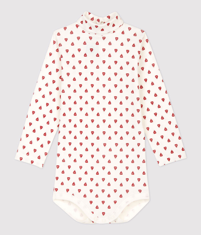 Babies' Cotton Bodysuit white/red