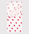 HEART PRINT COTTON GAUZE MUSLIN FOR BABY MARSHMALLOW white/TERKUIT red