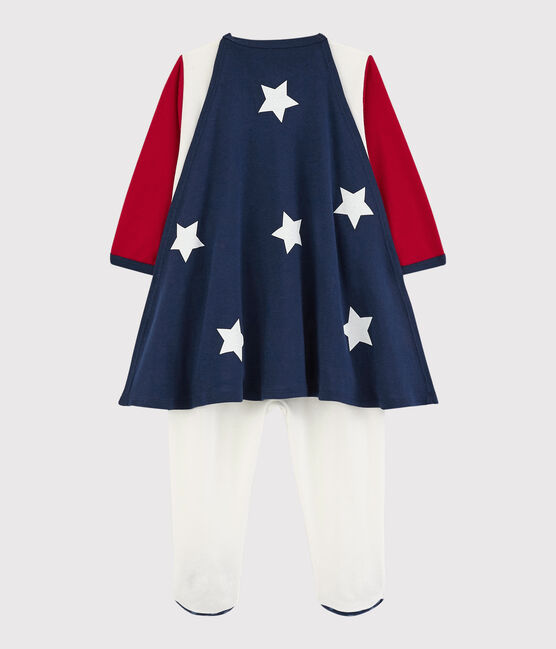 Super Babies' Cotton Fancy Dress Sleepsuit TERKUIT red/MARSHMALLOW white