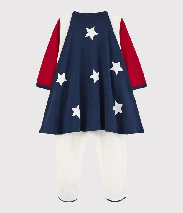 Super Babies' Cotton Fancy Dress Sleepsuit red/white