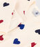 Girls' Snugfit Heart Patterned Cotton Pyjamas AVALANCHE white/MULTICO