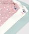 Pack of babies' long-sleeved bodies in cotton printed with flowers multicolor
