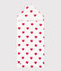Babies' heart patterned terry bath cape