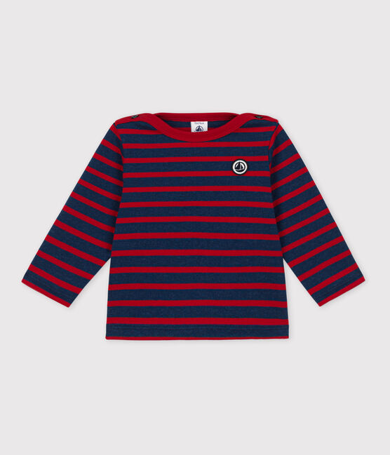 Babies' Thick Cotton Jersey Breton Top LITTORAL /STOP