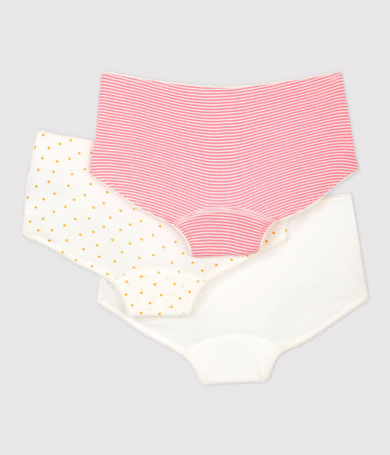 Girls' Heart Print Cotton Hipsters - 3-Pack variante 1