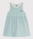 Babies' Sleeveless Striped Brushed Terry Towelling Dress