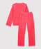 Girls' Pink Cub Motif Velour Pyjamas CARMEN pink