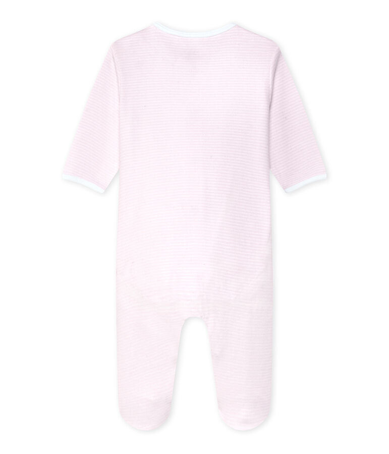 Unisex baby bodyjama VIENNE pink/ECUME white