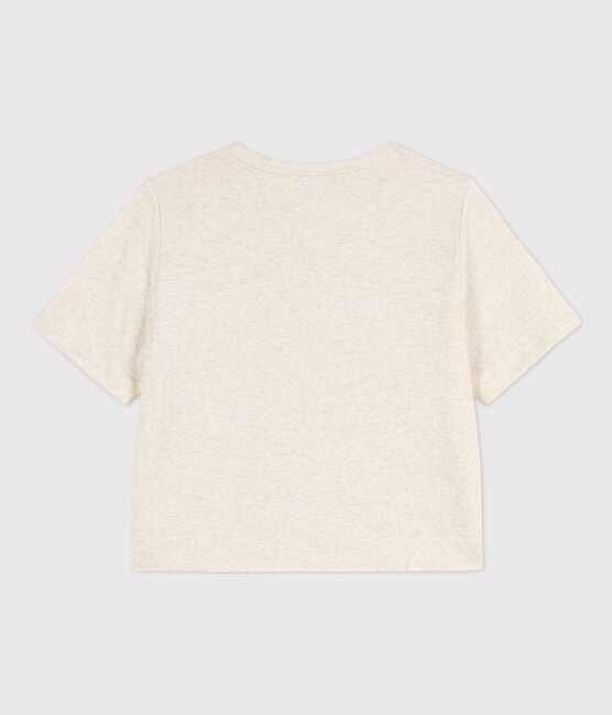 Women's Boxy Cotton T-Shirt MONTELIMAR CHINE beige