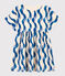 Short-sleeved cotton dress with printed pattern for girls. AVALANCHE white/MULTICO