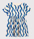 Short-sleeved cotton dress with printed pattern for girls.