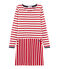 Women's long-sleeved dress TERKUIT red/MARSHMALLOW white