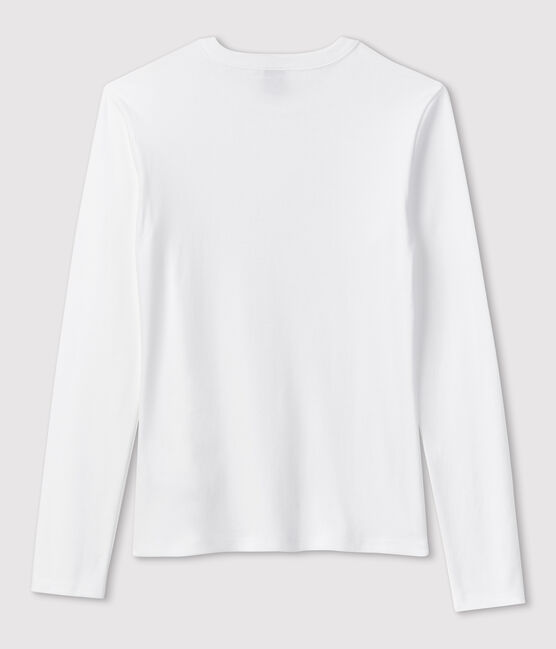Women's Iconic Cotton Round Neck T-Shirt ECUME white
