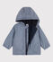 Babies' Warm Recycled Polyester Windbreaker blue/white