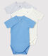 Babies' Short-Sleeved Wrapover Organic Cotton Bodysuits - 3-Pack