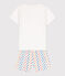 Boys' Sea Animals Short Cotton Pyjamas MARSHMALLOW white/MULTICO white
