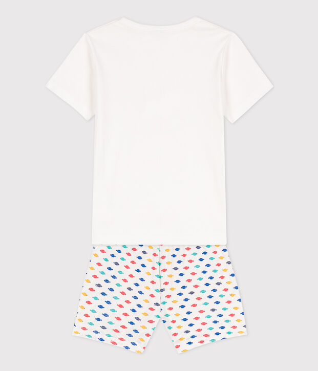 Boys' Sea Animals Short Cotton Pyjamas white/multicolor