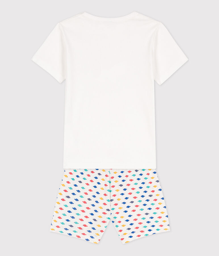 Boys' Sea Animals Short Cotton Pyjamas white/multicolor