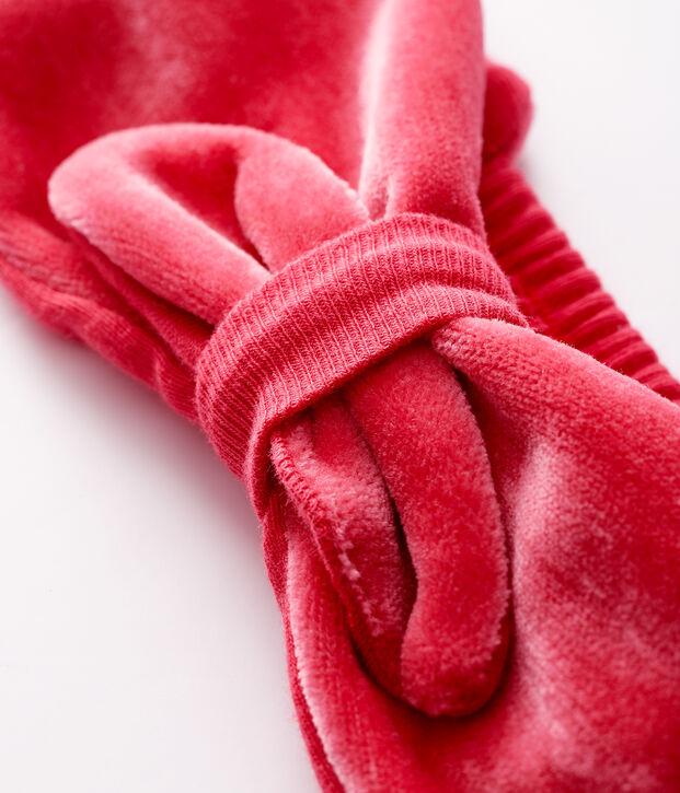 Baby girl's headband with bow pink