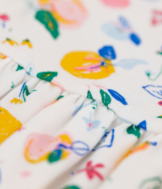 Babies' Cotton Dress  MARSHMALLOW white/MULTICO white