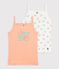 Lot de 2 chemises &agrave; bretelles en coton multicolor