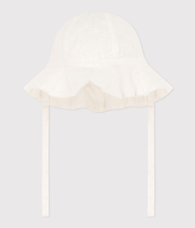 Babies' Broderie Anglaise Sun Hat white