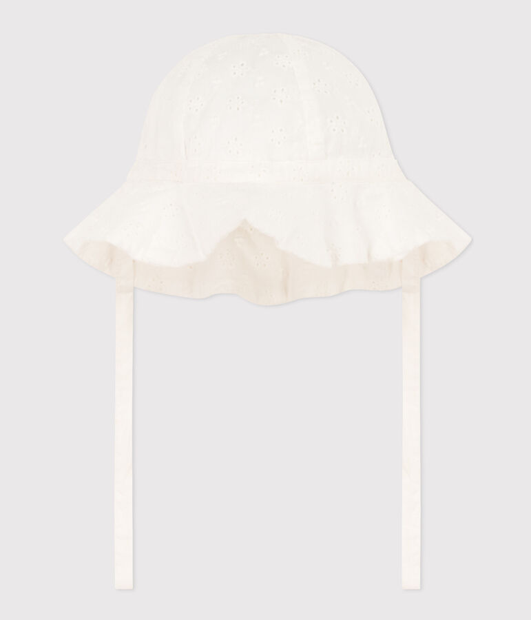 Babies' Broderie Anglaise Sun Hat white