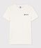 Women's Round Neck Screen-Printed Cotton T-Shirt MARSHMALLOW white