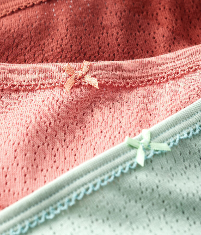 Girls' Openwork Cotton Briefs - 3-Pack multicolor