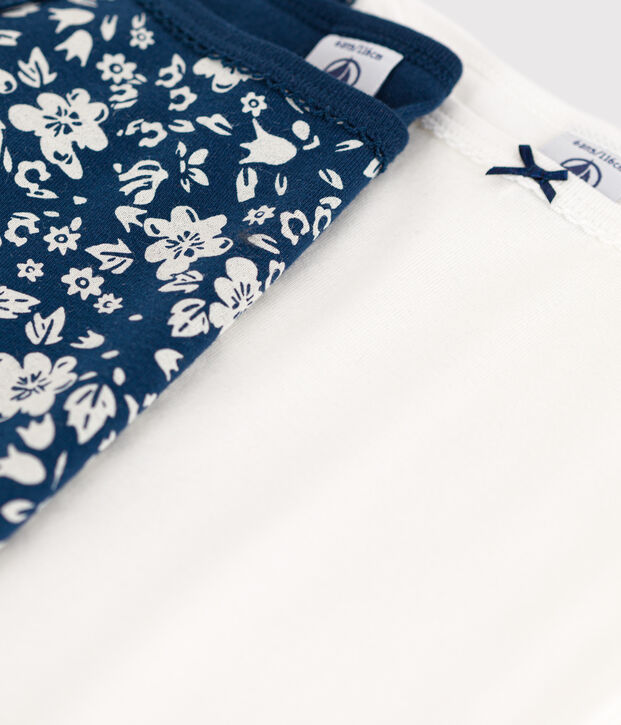 Girls' Flower Cotton Vests - 2-Pack multicolor