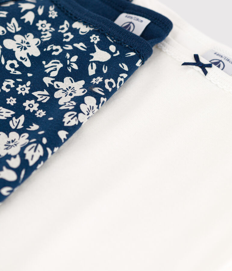 Girls' Flower Cotton Vests - 2-Pack multicolor