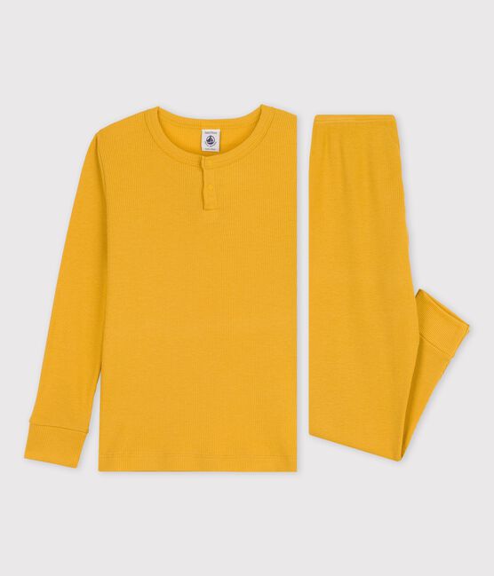 Unisex Plain Cotton/Tencel Pyjamas OCRE yellow