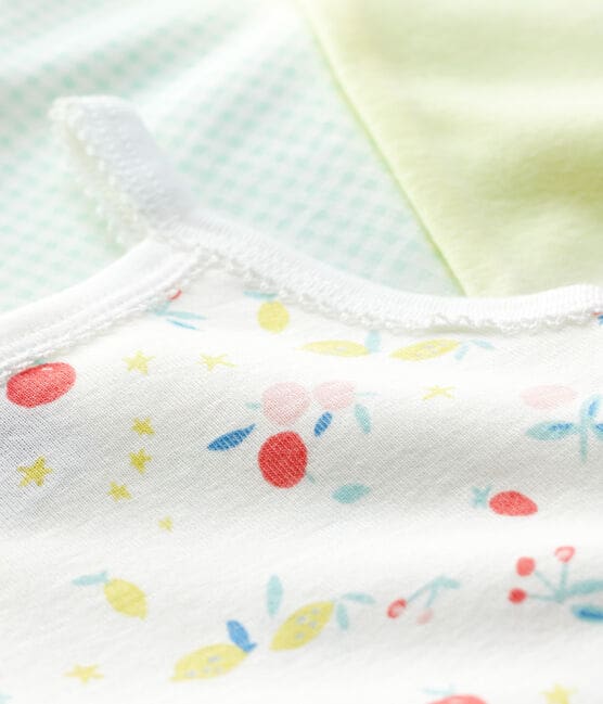 Baby Girls' Strappy Springtime Organic Cotton Bodysuits - 3-Pack variante 1
