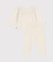 Babies' two-piece knitted outfit MARSHMALLOW red/CORRIDA white