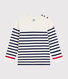Children's stripy jumper in wool and cotton