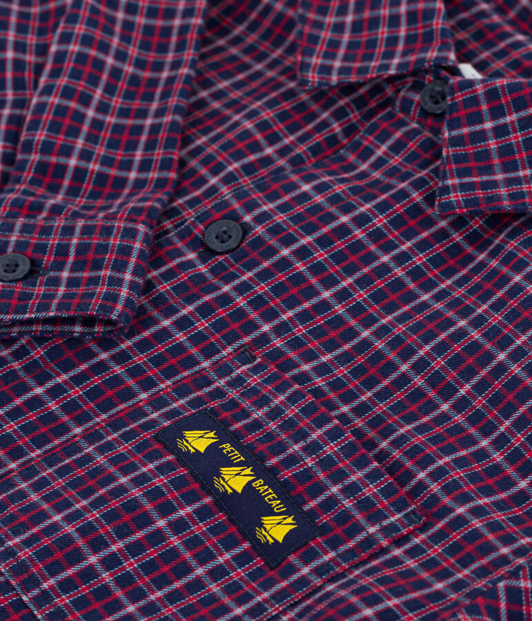 Children's checked flannel shirt blue/multicolor