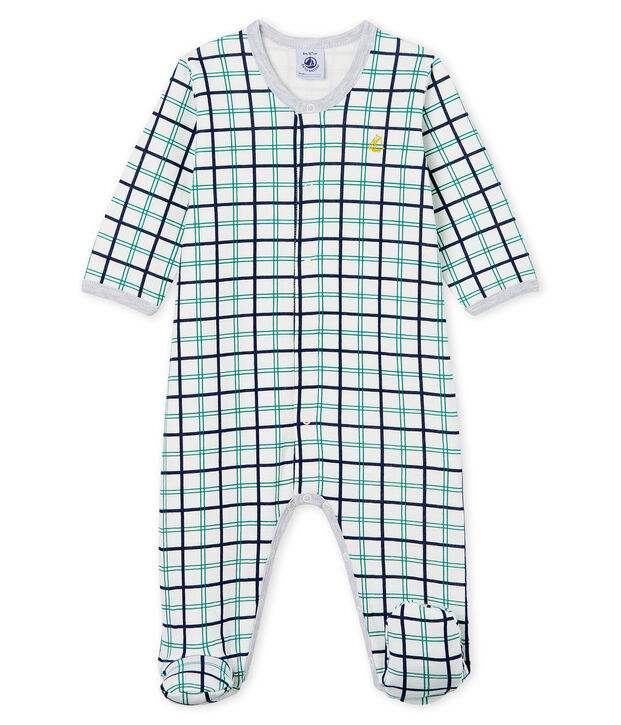 Baby Boys' Tube Knit Sleepsuit white/multicolor