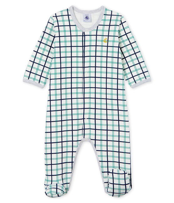 Baby Boys' Tube Knit Sleepsuit MARSHMALLOW white/MULTICO white