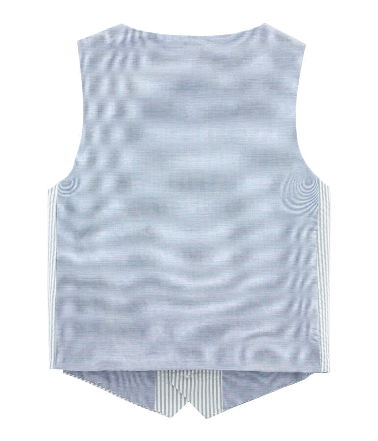 Sleeveless Cardigan blue/white